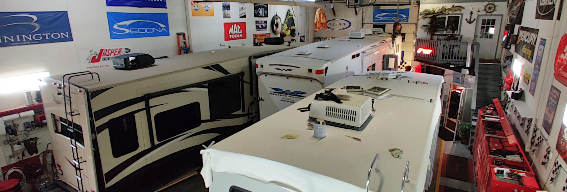 Parker RV & Marine service workshop interior